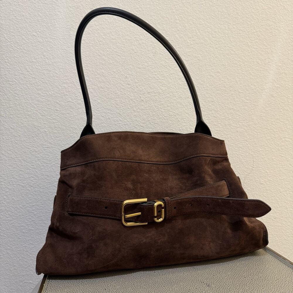 Marc Jacobs Satchel Shoulder bag ‘Dakota’ - Suede Dark Brown - Picture 1 of 16